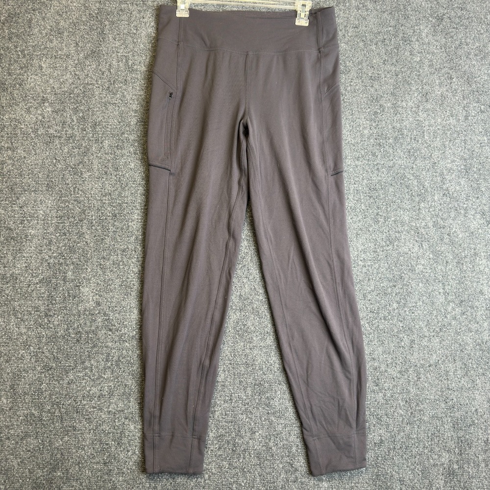 Lululemon Run On Jogger Pants Womens 8 Gray Dark Carbon Tapered Athletic Stretch